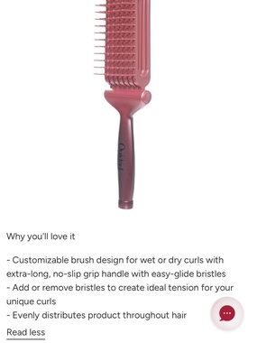 Ouidad Customizable Detangler Curl Styling Brush — Dusty Rose